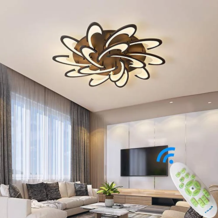 Eurotondisplay LED Deckenleuchte 2127Black-15 Ø 115 mit Fernbedienung, Lichtfarbe/Helligkeit einstellbar, Acryl-Schirm, schwarz lackierter Metallrahmen – Bild 1