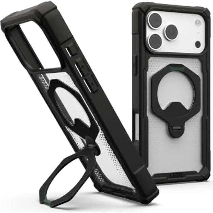 UAG Plasma XTE 360 MagSafe, 360° drehbare Handyhülle mit Fallschutz bis 20 ft, black/clear für iPhone 18 Pro Max/17 Pro Max – Bild 1