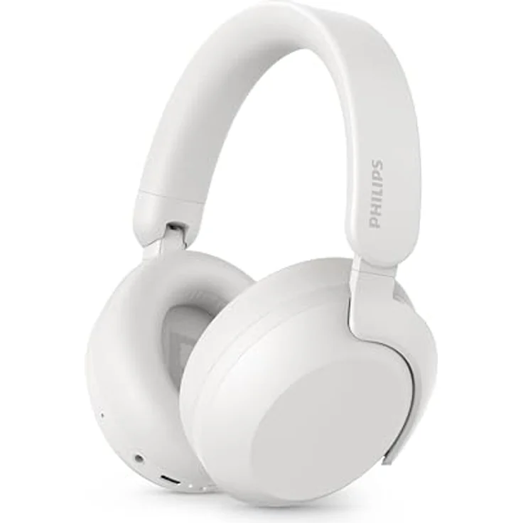 Philips TAH8000EWT/00 kabellose Bluetooth-Kopfhörer mit Geräuschunterdrückung, 70 Stunden Akku, Sprachassistenten-kompatibel – Weiß – Bild 2