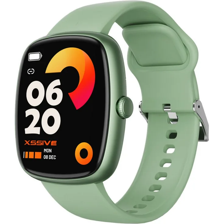 Xssive SW16 Smartwatch mit 1,83 Zoll HD IPS Display, Bluetooth 5.2, IP68, Herzfrequenzsensor, leichtes Silikonarmband