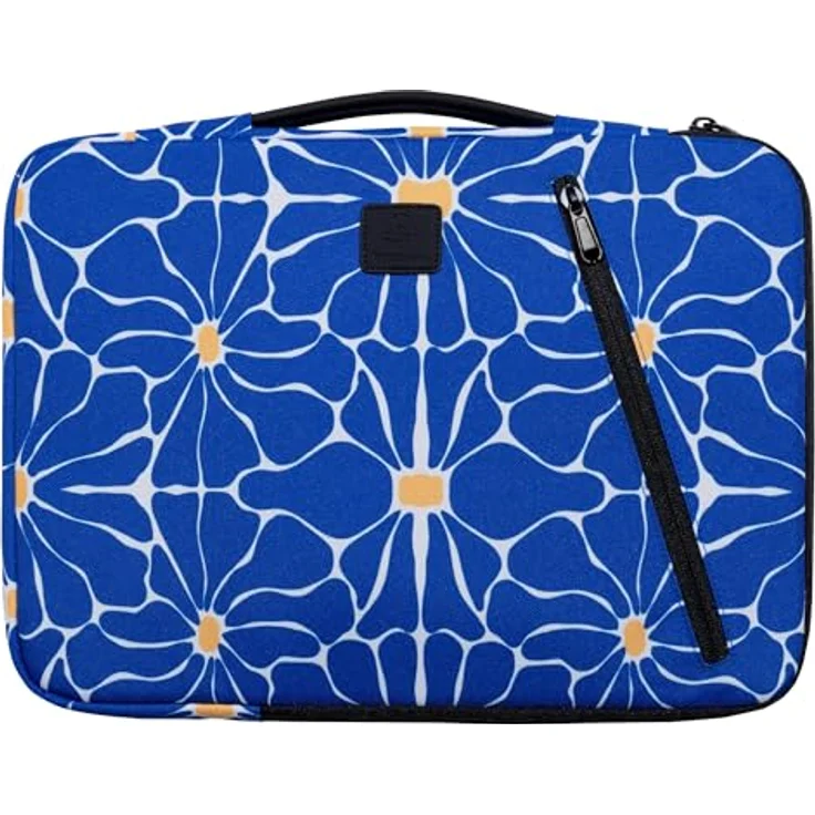 Exacompta Computerhülle, schlanke Laptop-Tasche aus recyceltem rPET-Polyester, Blume, 37 x 28 x 2,5 cm – Bild 1
