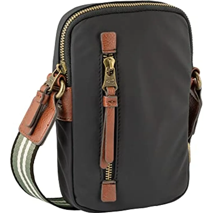 camel active Bari Handytasche, schwarz, 100% Nylon, Größe 14 cm x 2.5 cm x 20 cm