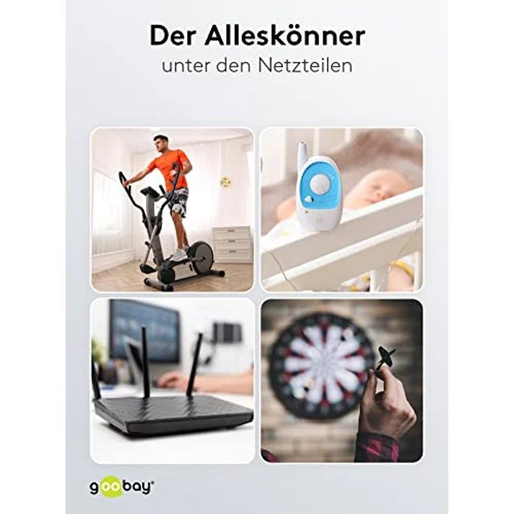 Goobay 54799 Universal Netzteil 9V - 24V max 24 W Netzgerät mit Adapter 1x Klinkenstecker & 6x DC-Stecker 1500 mA Steckernetzteil Schwarz – Bild 5