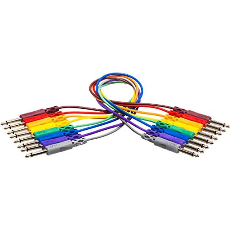 Hosa CPP-830, Unbalanced Patch Cables, 1/4 in TS to Same, 1 ft