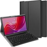 Cazy Tastatur Hülle Kompatibel mit Lenovo Tab M11 - Abnehmbare QWERTY-Tastatur, PU-Leder Schutz Etui - Schwarz