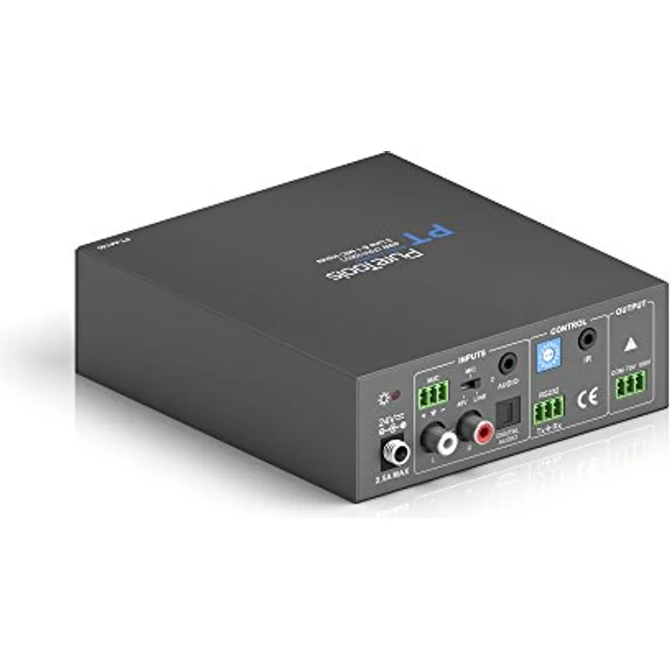 PureTools PT-AA220 Audio Amplifier 2x20W (Class D), 2 Line & 1 MIC Inputs