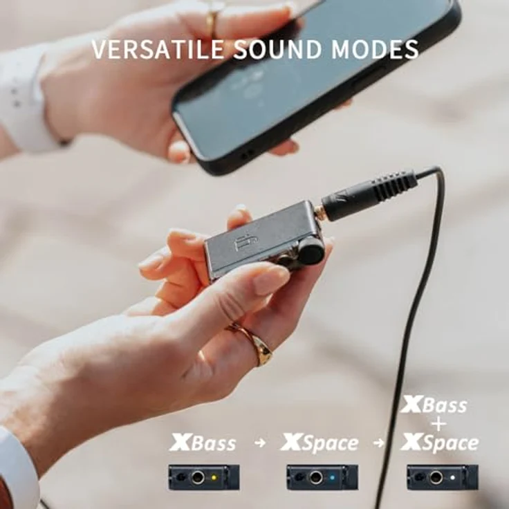 iFi GO blu Air, Tragbarer Bluetooth 5.2 DAC/Kopfhörerverstärker mit aptX Adaptive, LDAC, 4,4-mm- und 3,5-mm-Ausgängen, Hi-Res Audio – Bild 4