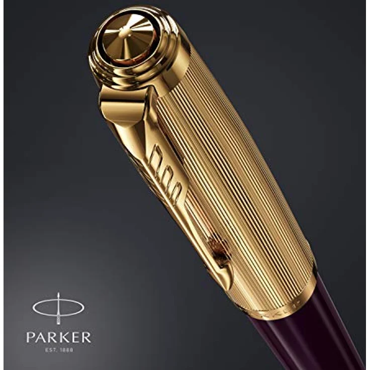 PARKER Füller 51, Füllfederhalter mit 18K Goldfeder, pflaumenblauer Schaft, Geschenkbox – Bild 5