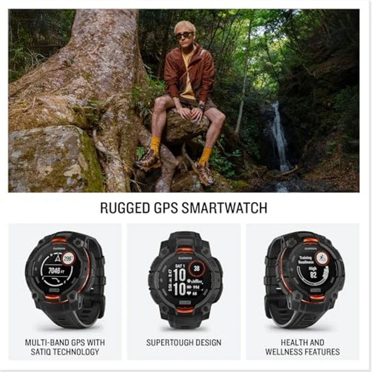 Garmin Instinct 3 Solar, GPS-Multisport-Smartwatch (45 mm) mit langer Akkulaufzeit und kontaktloser Bezahlfunktion – Bild 2
