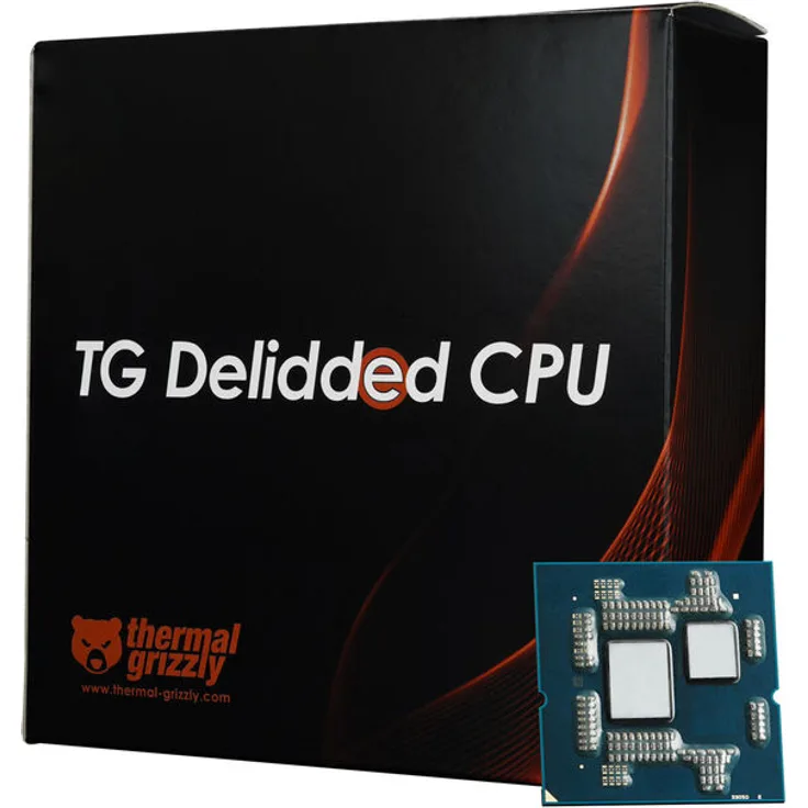 Thermal Grizzly AMD 9800X3D, Delidded CPU mit 8 Kernen, 5,2 GHz, Sockel AM5, inkl. Testprotokoll und Garantie
