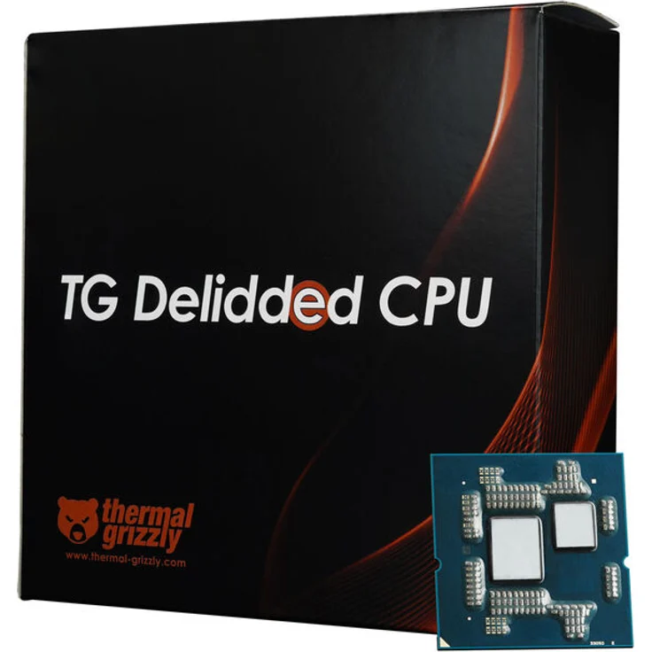 Thermal Grizzly AMD 9800X3D, Delidded CPU mit 8 Kernen, 5,2 GHz, Sockel AM5, inkl. Testprotokoll und Garantie
