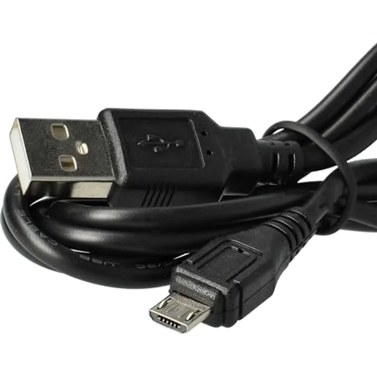 vhbw USB-A auf Micro-USB Kabel, 100 cm schwarz, kompatibel mit Sony Cybershot DSC-HX90, DSC-QX10, DSC-HX90V, DSC-QX100, DSC-HX80, Daten- & Ladekabel – Bild 5