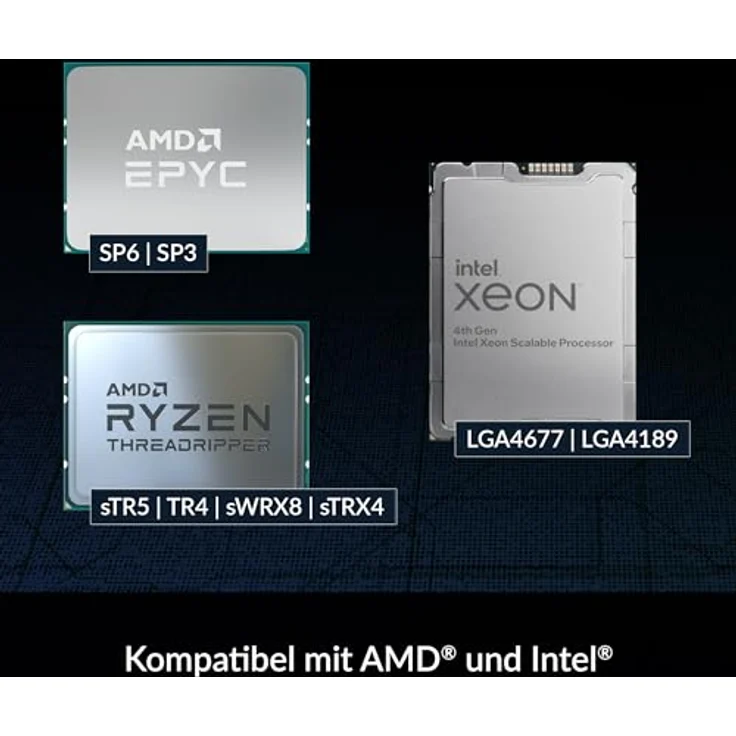 ARCTIC Freezer 4U-M - Server CPU Kühler für AMD und Intel, 4U & Up, 2 x 120 mm Lüfter, 400-2300 RPM, 4-poliger PWM Anschluss, 8 Heatpipes – Bild 2