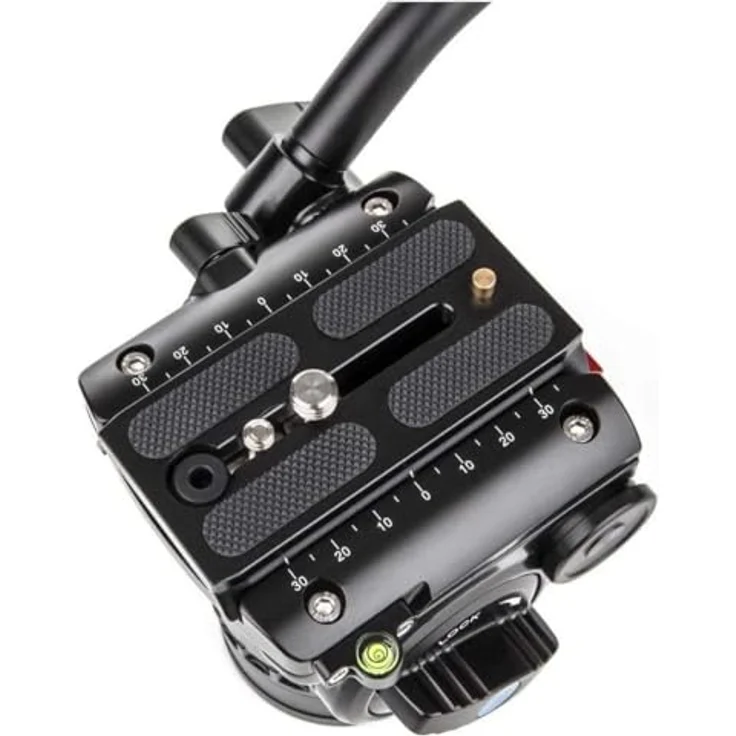 Sirui VH-10X Pro Fluid Videoneiger mit zusätzlicher Friktion für 360° Drehung, Arm verlängerbar, Aluminium, schwarz – Bild 5
