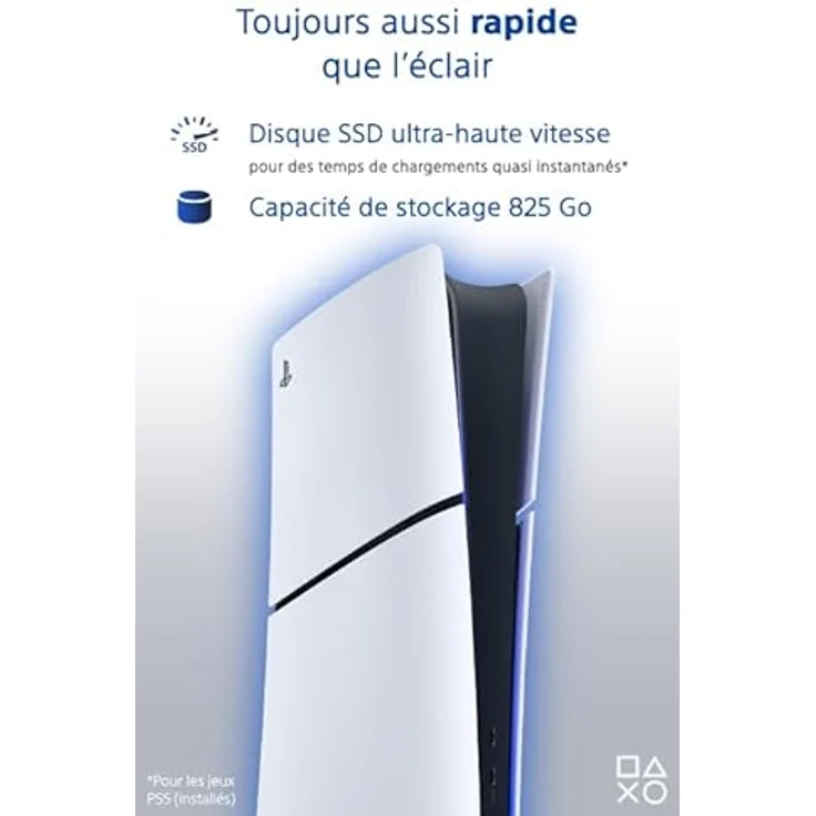 Sony Playstation 5 Slim Digital Edition, 825 GB SSD, 4K Gaming, VR-fähig, Schwarz-Weiss – Bild 3