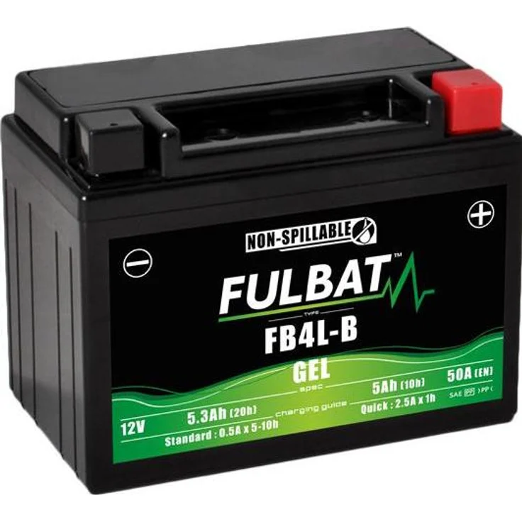 Fulbat FB4L-B Gel, Fahrzeugbatterie - Wartungsfrei, wasserdicht, sofort einsatzbereit, geeignet für kaltes Wetter – Bild 1