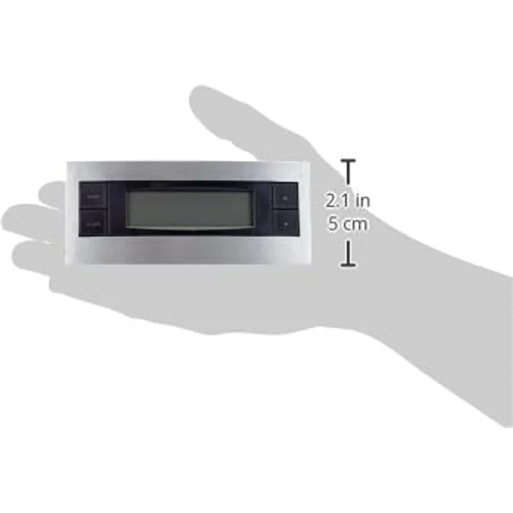 TFA Dostmann Digitaler Funk-Wecker, 60.2511, Zeitzone, manuell einstellbar, Uhrzeit/Wochentag und Datum, schwarz/silber, L 128 x B 43 x H 55 mm – Bild 5