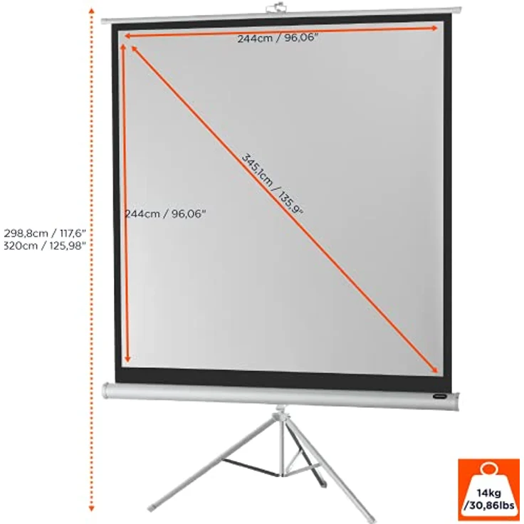 Celexon Stativ Economy 244 x 244 White Edition – Bild 2