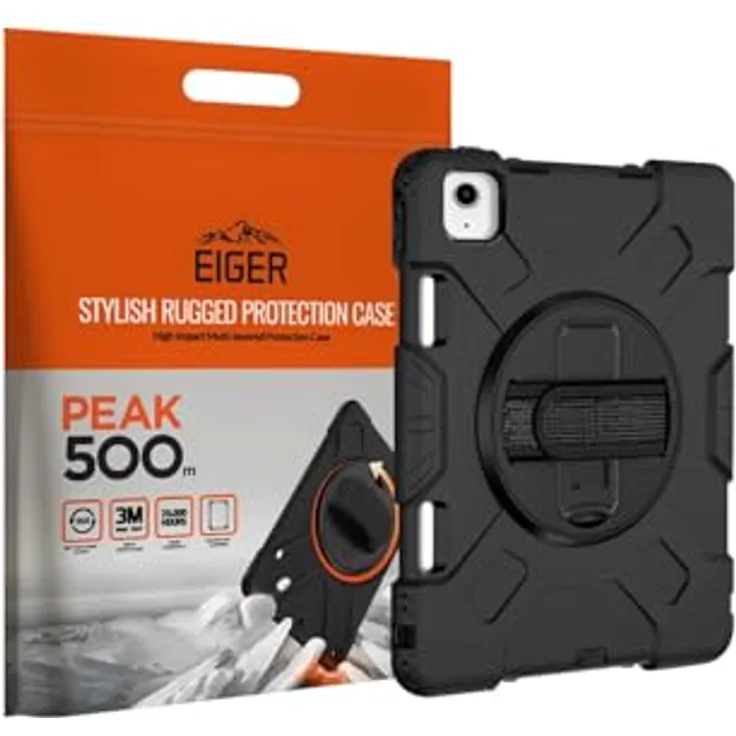 Eiger Peak 500m, Tablet Hülle für iPad Air und iPad Pro, sturzfest bis 3m, Schwarz