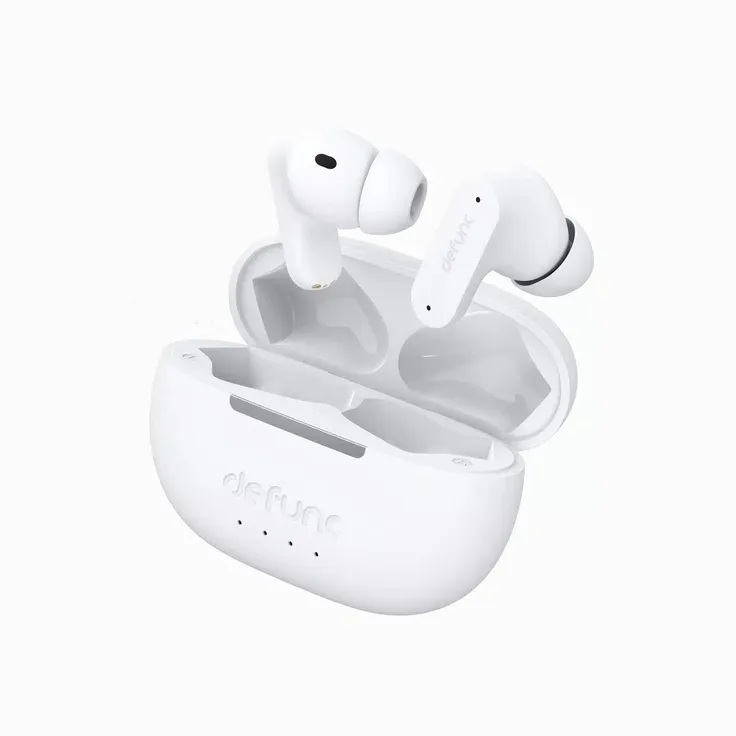 Defunc True Anc Earbuds, In-Ear, Wireless, White (ANC, 25 h, Kabellos), Kopfhörer, Weiss