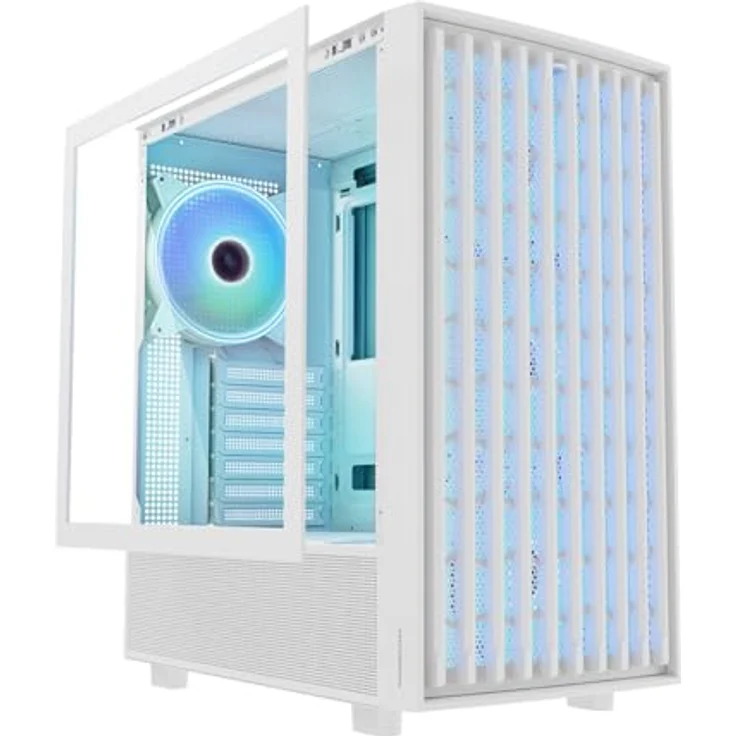 Modecom ATX Breeze ARGB Semitower Gehäuse, Weiß - PC-Gehäuse mit mehrfarbiger Beleuchtung und großem Platzangebot – Bild 10