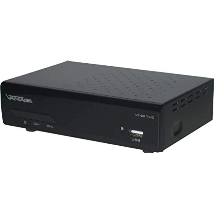 Vantage VT-92 T-HD Receiver DVB T2, HEVC, Display, USB, HDMI, SCART, Mediaplayer schwarz – Bild 3