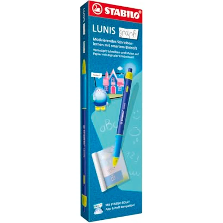 STABILO LUNIS graph, Smarter Bleistift für Schreiblern-Begleiter von 5-8 Jahren mit Bluetooth-Anbindung und ergonomischer Griffzone – Bild 2