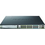 D-Link DMS-3130-30PS/E Multi-Gigabit Stack Switch, 30 Ports, Grau