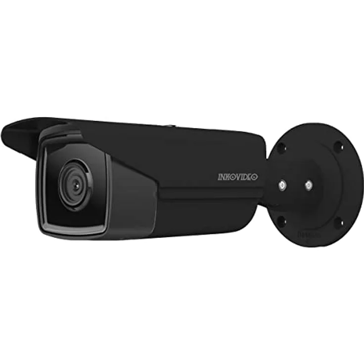 INKOVIDEO V-820-MB 4K 8 MP Netzwerk PoE Überwachungskamera (schwarz) mit Nachtsicht bis zu 30 m, ONVIF, Wasser- und staubdicht IP67