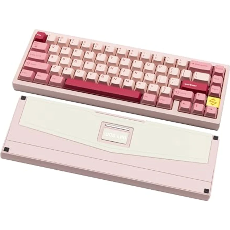 CutiePcs WOBKEY Zen 65 Mechanische Tastatur, CNC-Aluminiumgehäuse, Hot-Swappable, Tri-Mode (BT/2,4G/USB-C), RGB-Beleuchtung, QMK/VIA, Ultra Pink Gold – Bild 1