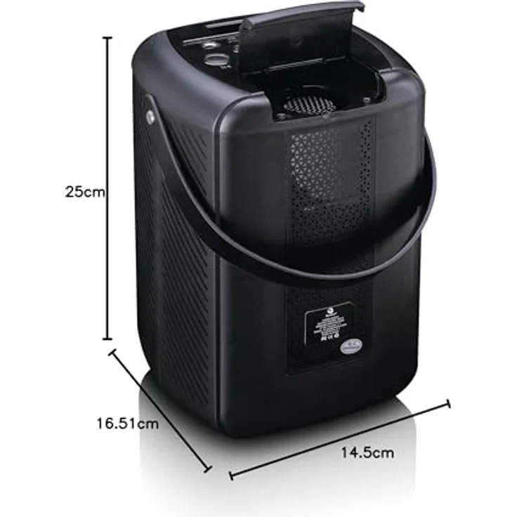 Lenco BTC-060BK Bluetooth Lautsprecher in Schwarz mit 12 h Akkubetrieb, Karaoke-Set inkl. wiederaufladbarem Mikrofon und LED-Lichteffekten – Bild 10