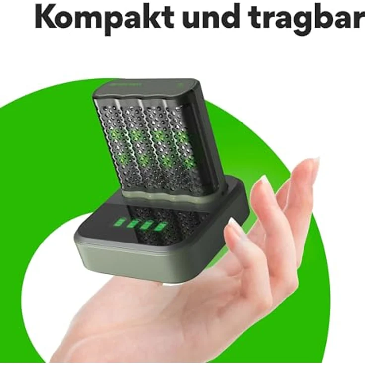 GP RECYKO USB Ladegerät Modell GP M452 inkl. 4X RECYKO AA 2600 mAh Akku & USB Dockingstation, schnelles Laden, intelligentes Design – Bild 2