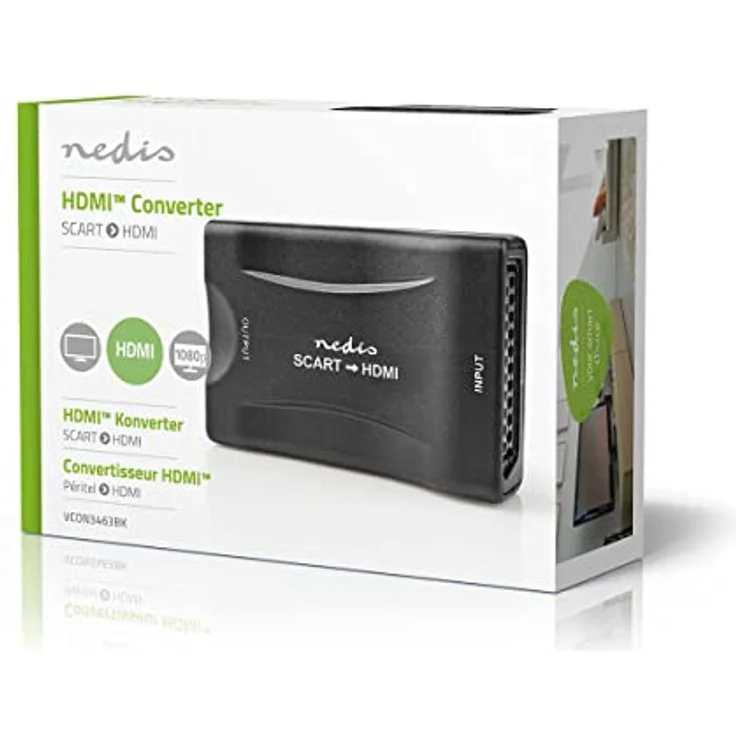 Nedis HDMI ™ Converter | SCART Buchse | HDMI™ Eingang | 1-Weg | 1080p | 1.2 Gbps | ABS | Schwarz – Bild 3
