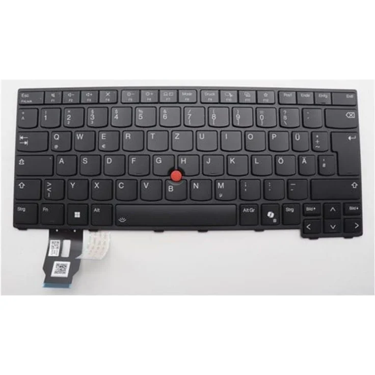 Lenovo Notebook Ersatz-Tastatur mit Trackpoint, QWERTZ, Deutsch, Schwarz für ThinkPad L14 Gen 5 und P14s Gen 5