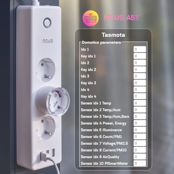 Nous A5T Smart Power Strip, Steckdosenleiste mit 3 CEE 7/3 Ausgängen, 3450 Watt, Tuya Smart Home kompatibel – Bild 6