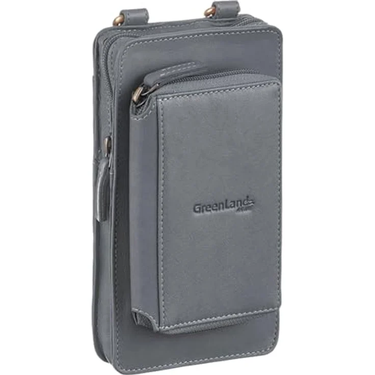 Greenland Nature Nature Soft Handytasche, 100% Leder, Geldbörse, 11 cm, grün – Bild 2