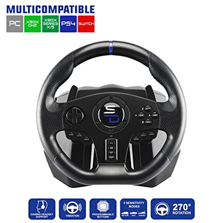 Subsonic Superdrive - Rennlenkrad SV750 Drive Pro Sport Lenkrâd mit Pedal, Shift und Vibration - Xbox Serie X/S, PS4, Xbox One, Switch, PC (programmierbar für alle Spiele) – Bild 2