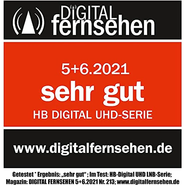 HB-DIGITAL Single LNB LNC Kopf, LTE Protected, für 1 Teilnehmer, Full HD, 3D, 4K UHD, vergoldete Kontakte, wetterfest, Schwarz – Bild 2