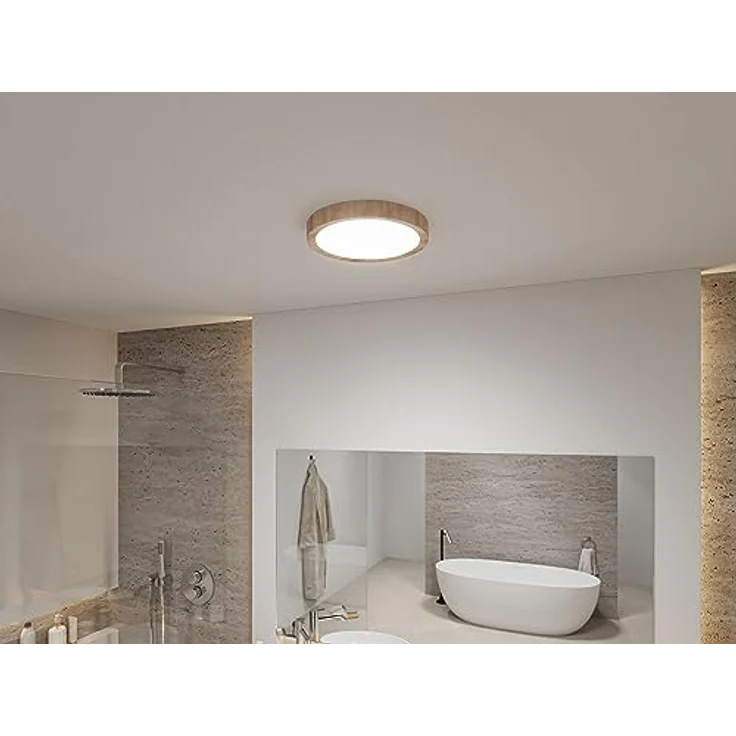 Paulmann 71085 LED Deckenleuchte Selection Bathroom Tega IP44 White Switch 1200lm 230V 22,5W Holzoptik Badleuchte Badleuchte – Bild 5