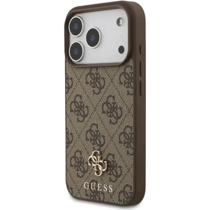 CG MOBILE Guess 4G Small Classic Logo, MagSafe-kompatible Hülle aus TPU/PC für iPhone 17 Pro, Braun – Bild 2
