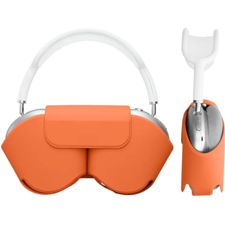kwmobile Hülle kompatibel mit Apple AirPods Max Case - weiche Kopfhörer Tasche - Etui aus Polyester - Cover in Summer Orange – Bild 1