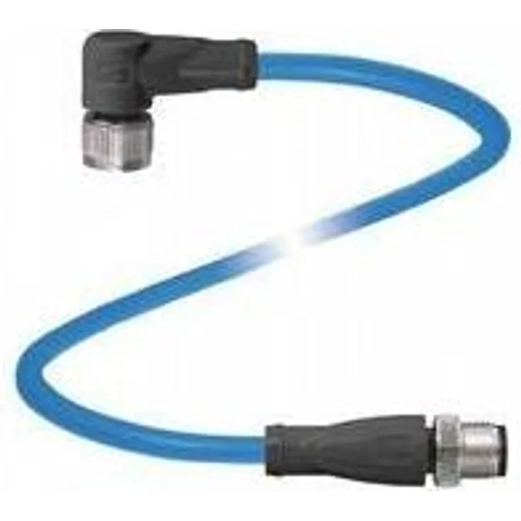 Pepperl & Fuchs V1-W-N-10M-PUR-V1-G, Verlängerungskabel 10 m mit gewinkelter M12-Buchse und geradem M12-Stecker, flexibel und robust