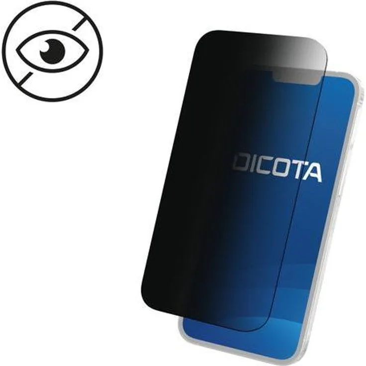 Dicota Privacy Filter für Apple iPhone 11, 2-Wege-Blickschutzfolie, Schwarz, einfache Installation, rückstandslos entfernbar