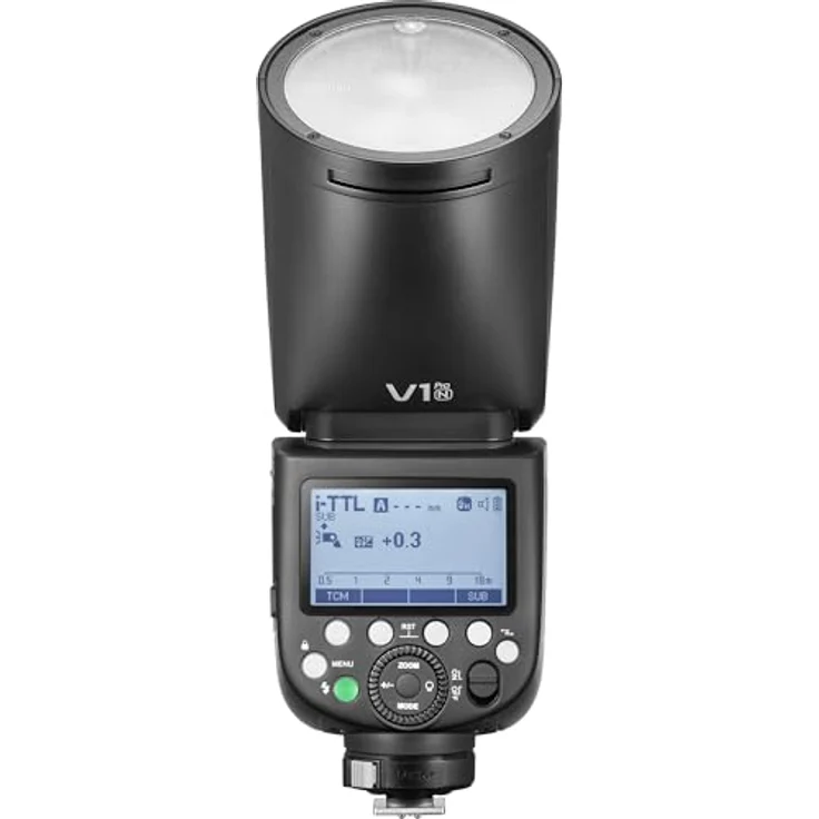 GODOX V1PRO N - Round Head Flash with Battery for Nikon, 76 W Output Power, 2.4 GHz X Wireless System, Integrated LED Modeling Lamp – Bild 4