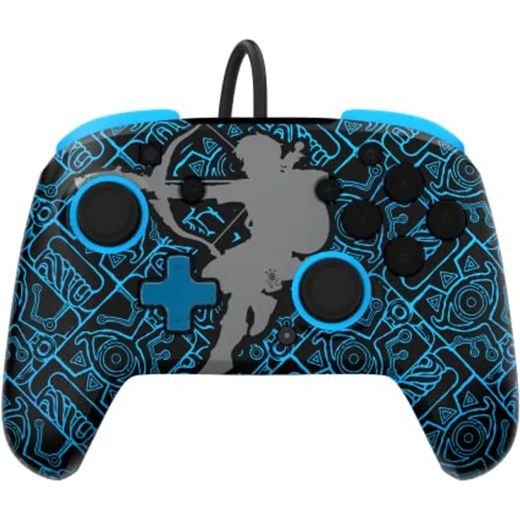 PDP Rematch GLOW Wired Controller Link, Kabelgebundener Videospiel-Controller in leuchtendem Design