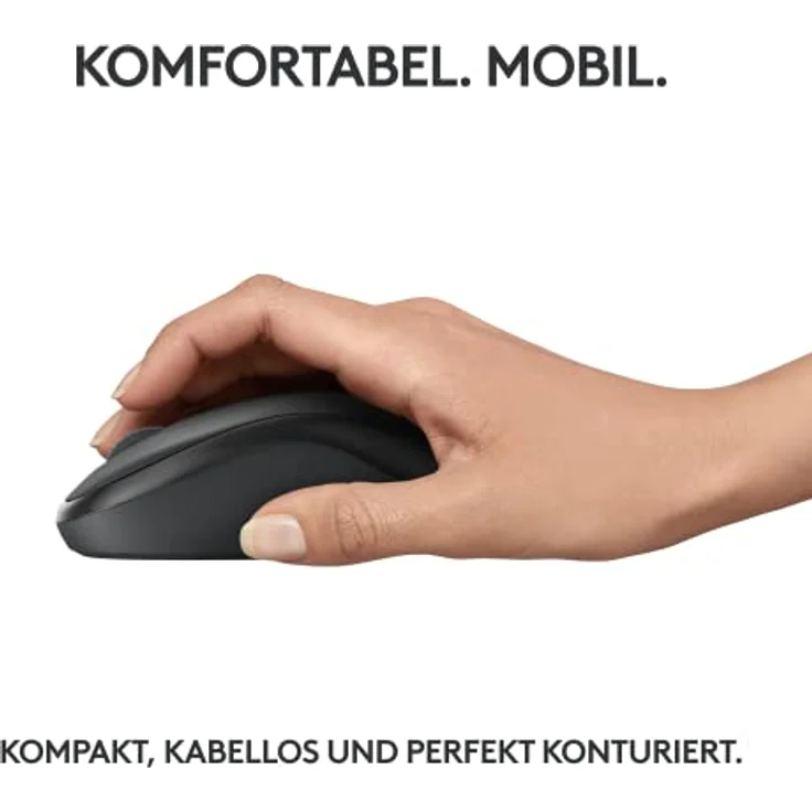 Logitech M240 Silent Bluetooth Maus, Kabellos, Kompakt, Mobil, Smooth Tracking, 18-Monate-Batterie, für Windows, macOS, ChromeOS, kompatibel mit PC, Mac, Laptop, Tablets - Graphit – Bild 5