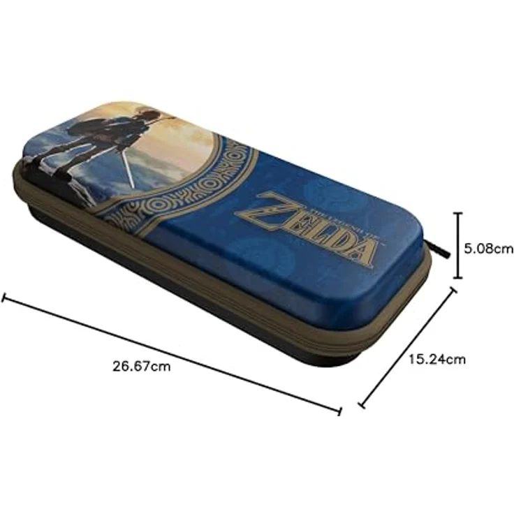 PDP Travel Case - Hyrule Blue - Reiseetui für Nintendo Switch, Switch Lite und OLED mit integriertem Ständer und abnehmbarem Handgelenkband – Bild 9
