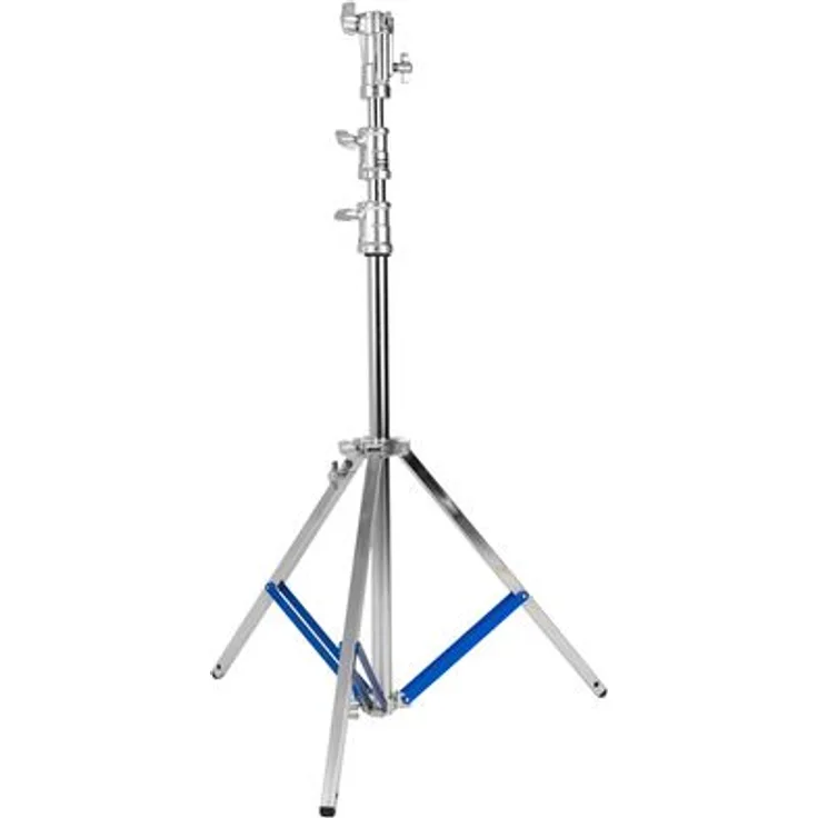 Kaiser Leuchtenstativ LS-300-HD, verchromtes Stativ mit einstellbarer Höhe von 137 bis 320 cm und nivellierbarem Bein