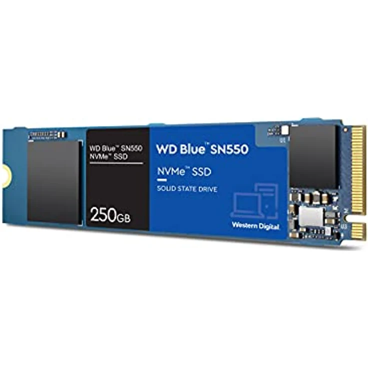 WD Blue SN550 NVMe SSD WDS250G2B0C - Solid-State-Disk - 250 GB - intern - M.2 2280 - PCI Express 3.0 x4 (NVMe) (WDS250G2B0C) – Bild 2