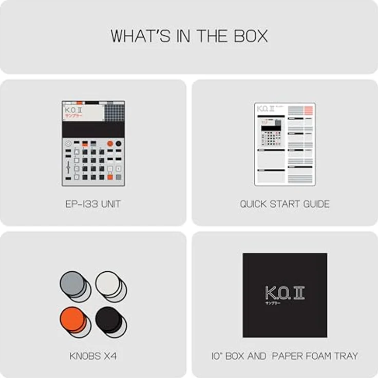 Teenage Engineering EP-133 K.O. II, Sampler mit 12 Spuren, 999 Sample Slots und 46 kHz / 16-Bit Audioqualität, inkl. Limited Edition 10“ Collector’s Box – Bild 9